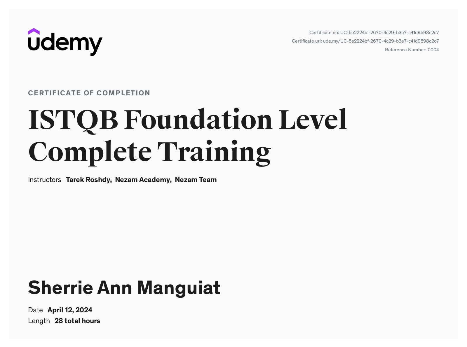 ISTQB Foundation Level